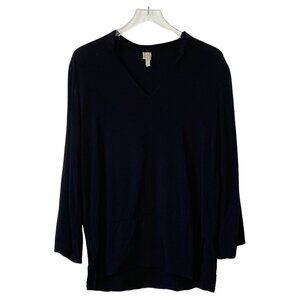 NEW XCVI Black Long Sleeve V Neck Tunic Sz. S